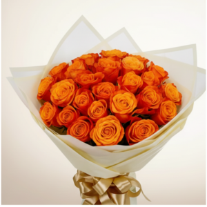 Orange Roses Bouquet Fresh Flowers