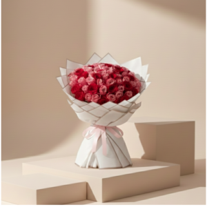 Pink and Red Roses Bouquet