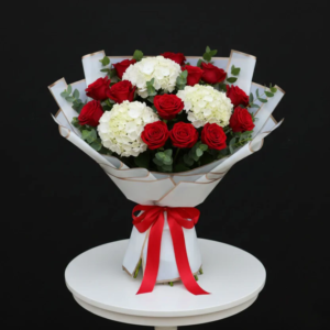 crimson ivory love bouquet